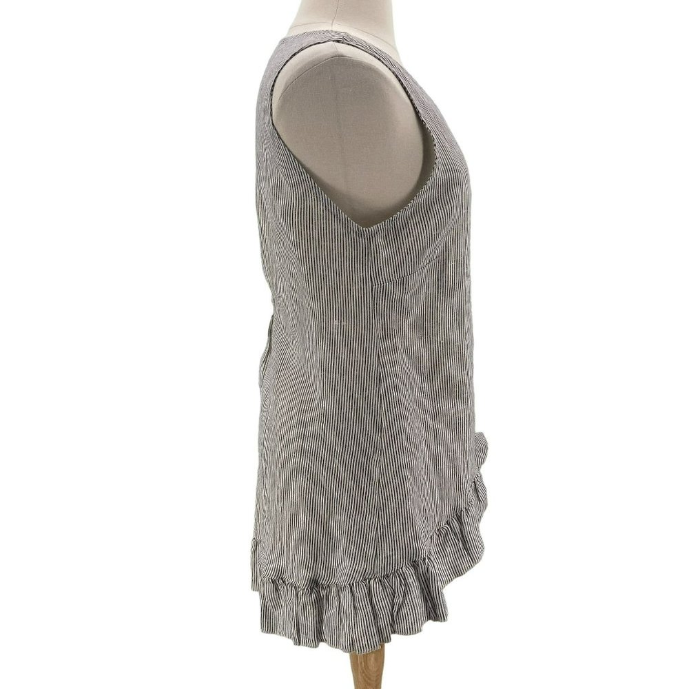 Goddess Gear Organic Linen Striped Sleeveless Top Womens XL - Picture 3 of 6